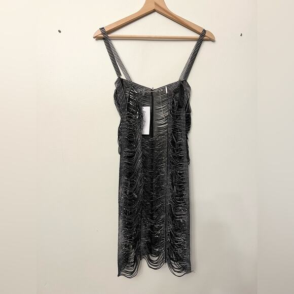 12th tribe NWT DIVA BLACK RHINESTONE DRESS eras tour crystal embellished - Picture 7 of 11